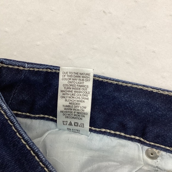 Maurices Women's Dark Wash Bootcut Jeans Embellished Pockets Size 14 Short - Picture 6 of 10